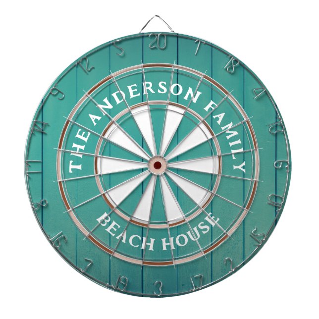 Türkische Boards Beach House Familienname Dartscheibe (vorne)