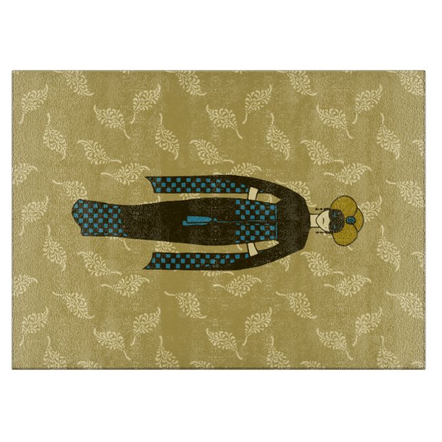 Türkische Dame im Jugendstil Schneidebrett (Vorderseite)