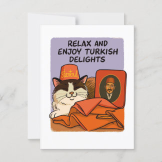 Türkische Delikatessen & Catnaps Postkarte
