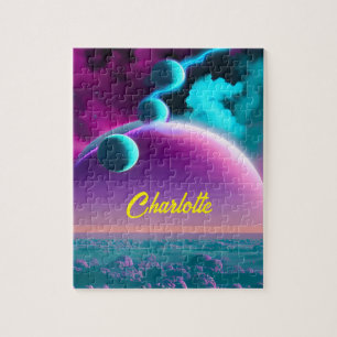 Türkische Fantasien über Lila Planeten Puzzle