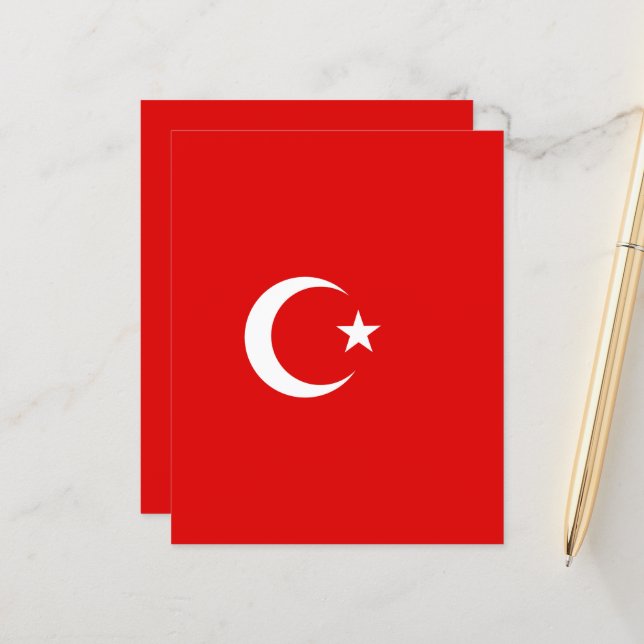 Türkische Flagge (Vorderseite/Rückseite Beispiel)