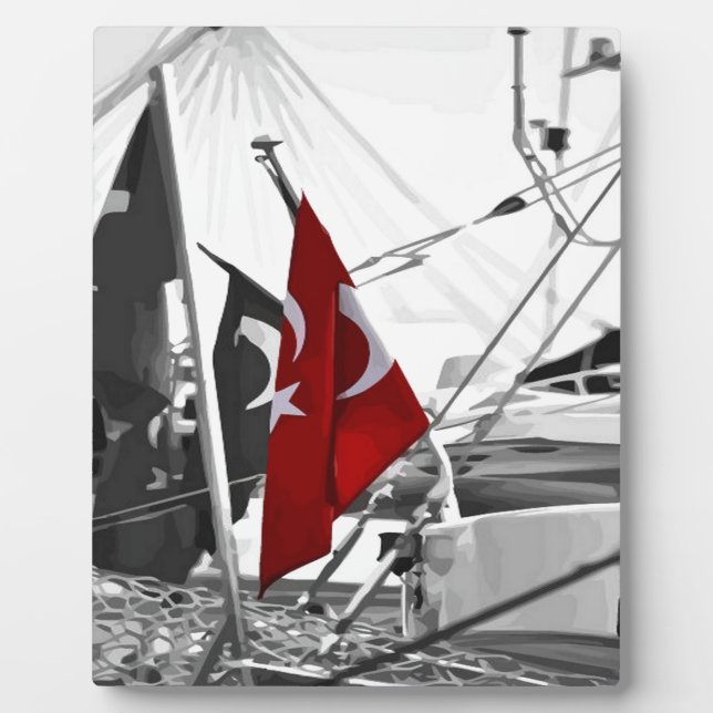 Türkische Flagge - Al Sancak Fotoplatte (Vorderseite)