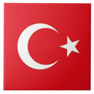 Türkische Flagge auf Tile Fliese