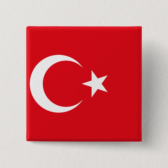 Türkische Flagge Button (Vorderseite)
