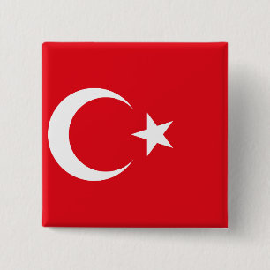 Türkische Flagge Button