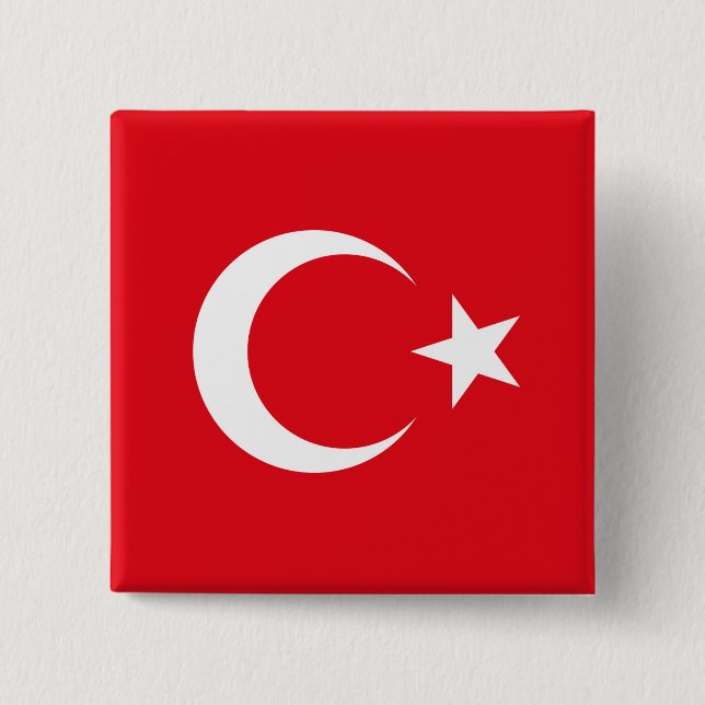Türkische Flagge Button (Vorderseite)