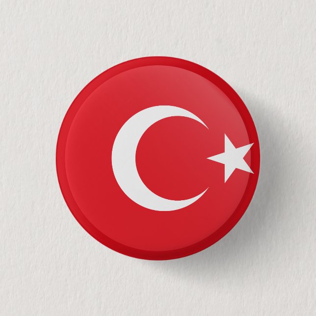 Türkische Flagge Button (Vorderseite)