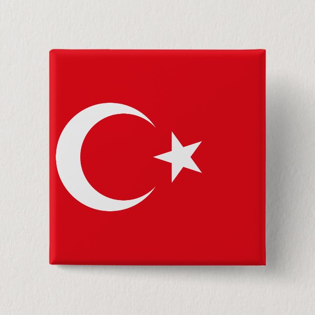 Türkische Flagge Button (Vorderseite)