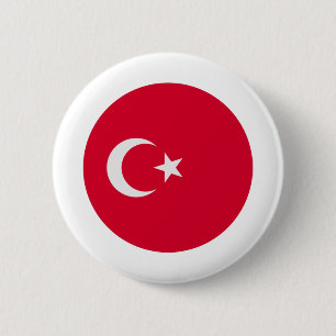 Türkische Flagge Button
