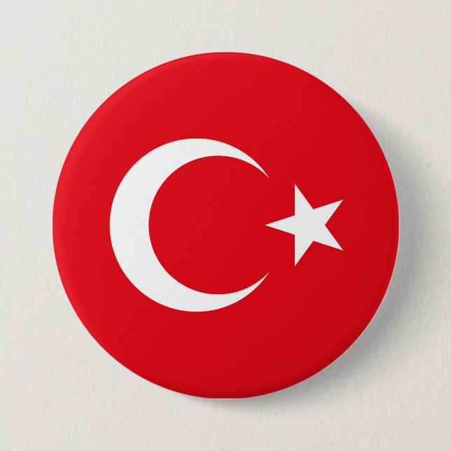 Türkische Flagge Button (Vorderseite)