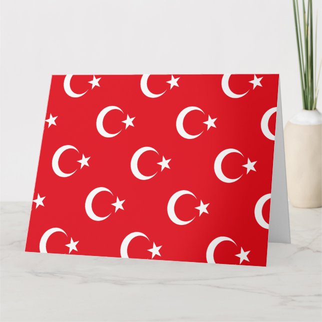 Türkische Flagge Dankeskarte (Vorderseite)