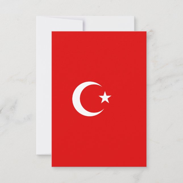 Türkische Flagge Dankeskarte (Vorderseite)