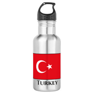 Türkische Flagge Edelstahlflasche