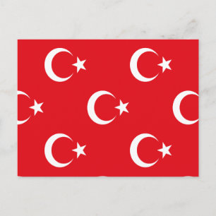 Türkische Flagge Einladungspostkarte