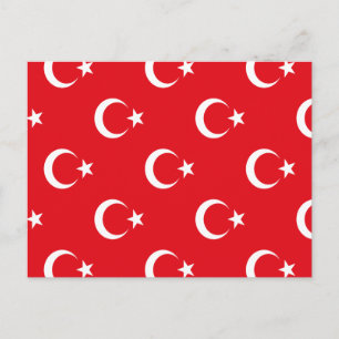 Türkische Flagge Feiertagspostkarte