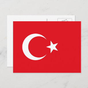 Türkische Flagge, Flagge der Türkei Postkarte