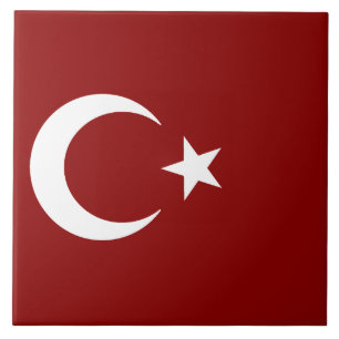 Türkische Flagge Fliese