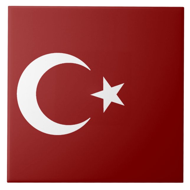 Türkische Flagge Fliese (Vorderseite)