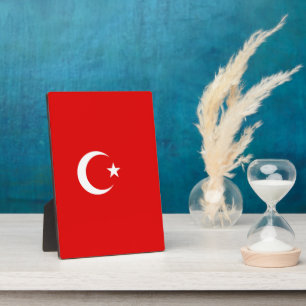 Türkische Flagge Fotoplatte