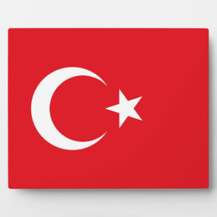 Türkische Flagge Fotoplatte