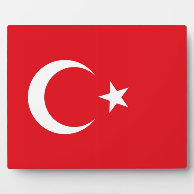 Türkische Flagge Fotoplatte (Vorderseite)