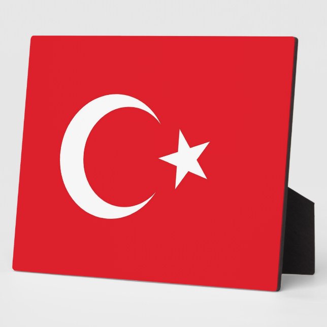 Türkische Flagge Fotoplatte (Seite)