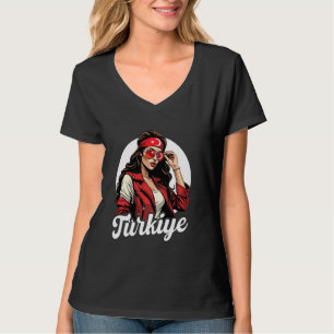 Türkische Flagge Frau Sonnenbrille Girl Turkiye &  T-Shirt