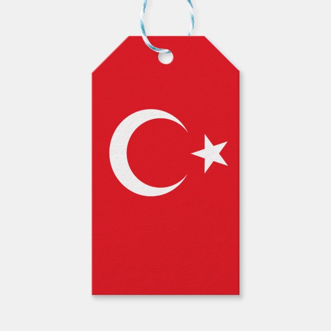 Türkische Flagge Geschenkanhänger (Vorderseite)