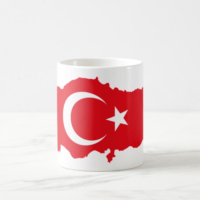 Türkische Flagge Kaffeetasse (Mittel)