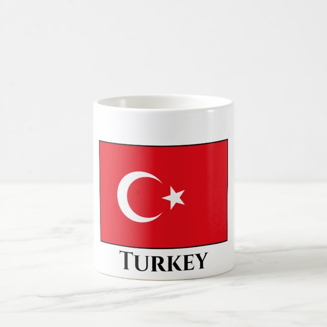 Türkische Flagge Kaffeetasse (Mittel)