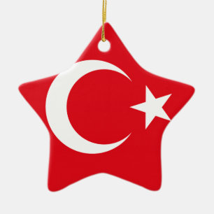 Türkische Flagge Keramik Ornament