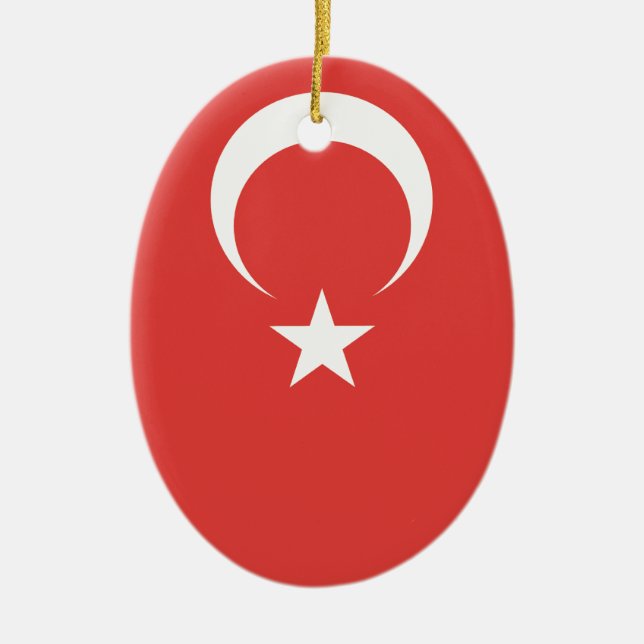 Türkische Flagge Keramik Ornament (Vorne)