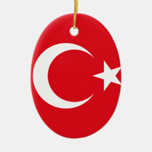 Türkische Flagge Keramikornament