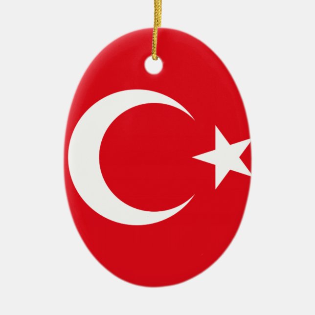 Türkische Flagge Keramikornament (Vorne)