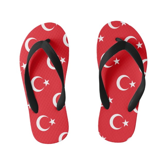 Türkische Flagge Kinderbadesandalen (Fußbett)