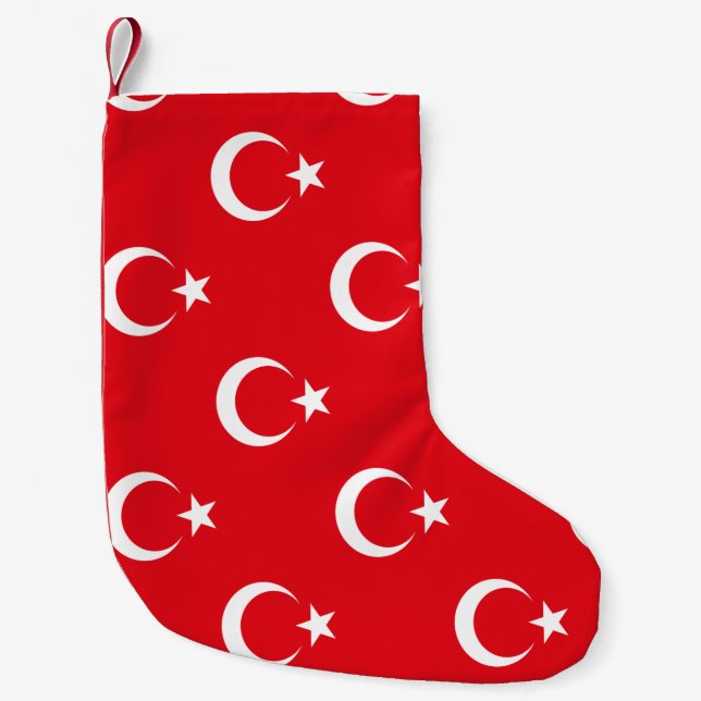 Türkische Flagge Kleiner Weihnachtsstrumpf (Vorderseite)
