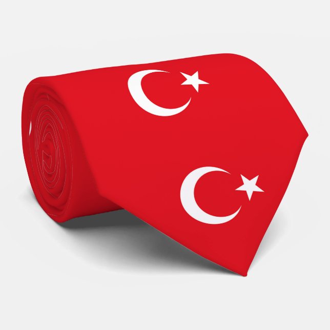 Türkische Flagge Krawatte (Gerollt)