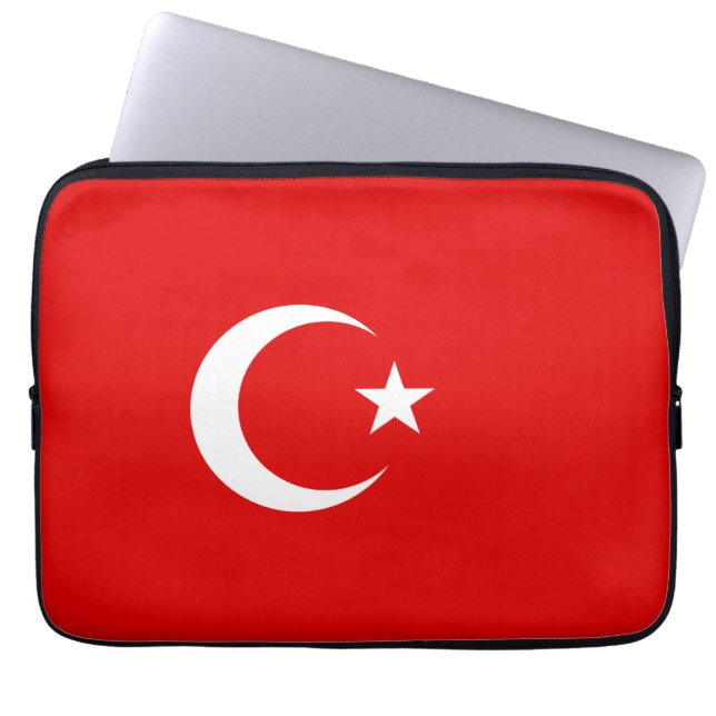 Türkische Flagge Laptopschutzhülle (Vorderseite)