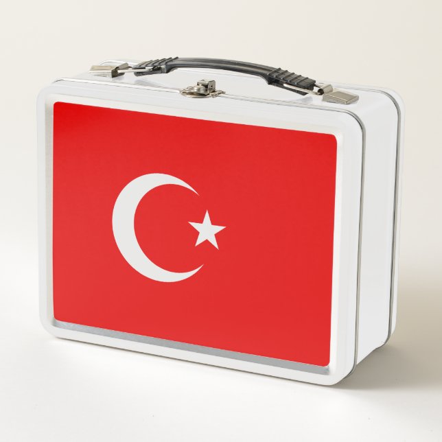 Türkische Flagge Metall Brotdose (Vorderseite)