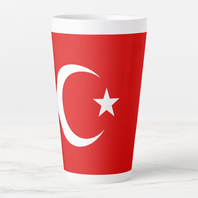 Türkische Flagge Milchtasse (Vorderseite)