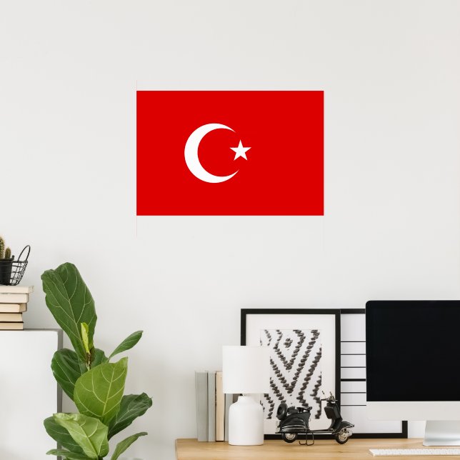 Türkische Flagge Poster (Heimbüro)