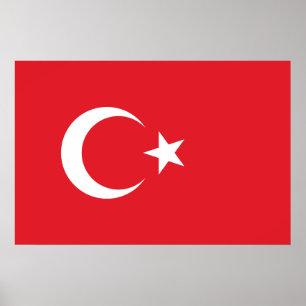 Türkische Flagge Poster