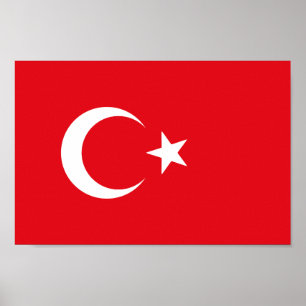 Türkische Flagge Poster