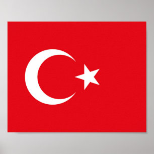 Türkische Flagge Poster