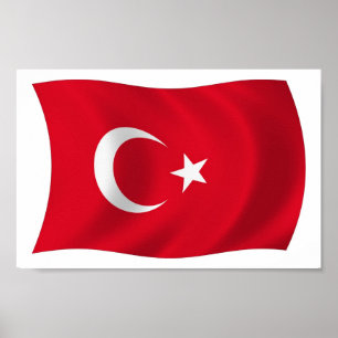 Türkische Flagge Poster drucken