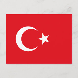 Türkische Flagge Postkarte