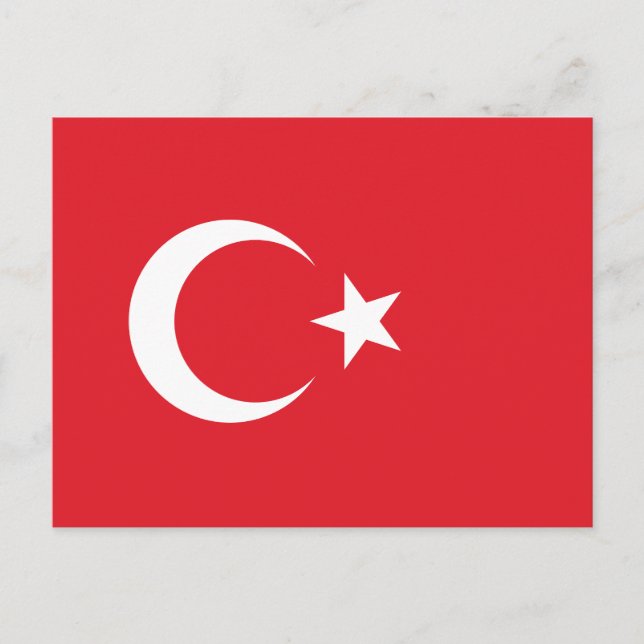 Türkische Flagge Postkarte (Vorderseite)