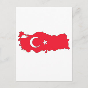 Türkische Flagge Postkarte