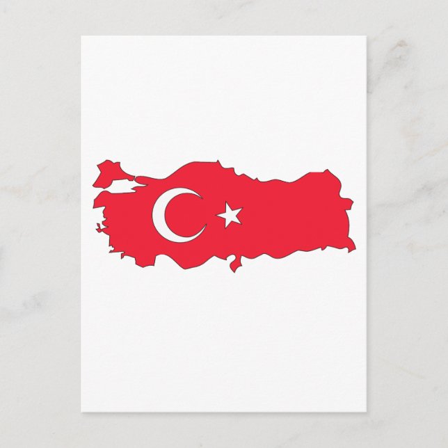 Türkische Flagge Postkarte (Vorderseite)