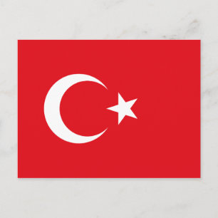 Türkische Flagge Postkarte